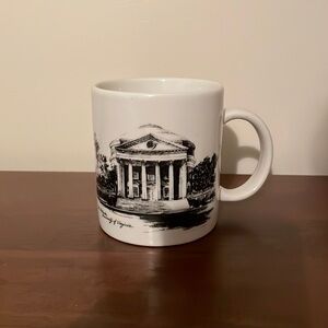 Coffee Mug with Black & White Sketchy Image of the Rotunda at UVA